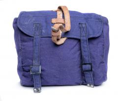 Romanian breadbag, blue, surplus.