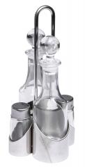 Italian Two-Man Olive Oil, Balsamico and Salt & Pepper Set, Surplus