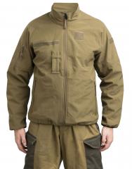 Dutch Softshell Jacket, Surplus. The model in the picture  is 175 cm (5’9”) tall, with a 98 cm (38.6”) chest and ja 86 cm (33.9”) waist. He is wearing a size Medium jacket.