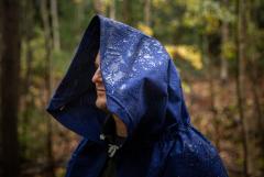 Romanian Plash-palatka Rain Cape/Shelter Half, Blue, Surplus.