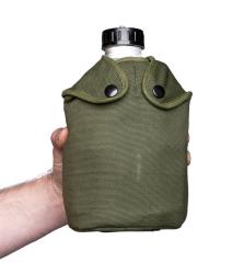 French M47 Canteen with Cup and Pouch, Surplus, New. 