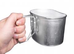 French M47 Canteen with Cup and Pouch, Surplus, New.