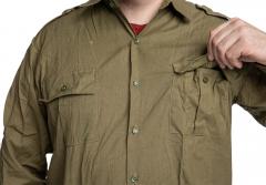 Romanian Service Shirt, Olive Drab, Surplus.