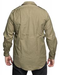 Romanian Service Shirt, with Open Collar, Olive Drab, Surplus.
