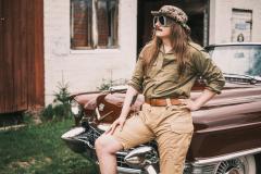 Romanian Service Shirt, with Open Collar, Olive Drab, Surplus.
