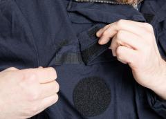 Dutch Field Jacket w. Membrane, Blue, Surplus. Opening for the antenna of the radio.