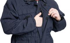 Dutch Field Jacket w. Membrane, Blue, Surplus. One side-opening outside breast pocket.