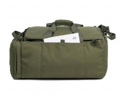 Savotta Keikka 50L Duffel Bag. Flat slash pockets with hook-and-loop closures.