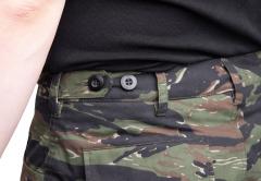 Särmä 3/4 Pants. Waist adjustment tabs in a traditional fashion.