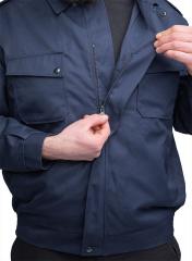 Dutch Work Jacket with Liner, Blue, Surplus. A sturdy zipper closure and a storm flap.