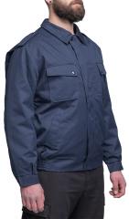 Dutch Work Jacket with Liner, Blue, Surplus. The model in the picture is 192 cm (6’3.6”)  tall, with a chest of 110 cm (43.3”), and is wearing a size 54 jacket.The model in the picture is 192 cm (6’3.6”)  tall, with a chest of 110 cm (43.3”), and is wearing a size 54 jacket.