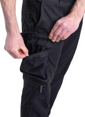 Dutch Work Pants, Black, Surplus. Both sides have hook & loop cargo pockets.