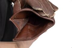 Belgian Motorcycle Gloves, Leather, Surplus.