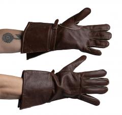 Belgian Motorcycle Gloves, Leather, Surplus.