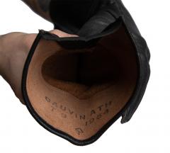 Belgian Motorcycle Gloves, Leather, Surplus.