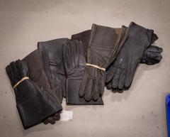 Belgian Motorcycle Gloves, Leather, Surplus. 