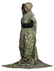 OR WallCreeper Bivy/Poncho/Shelter, AOR2, Surplus. The armholes have zippers that close the bag tightly in the bivy mode.