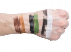 BCB Camo face paint stick. One swipe from each of the sticks. 