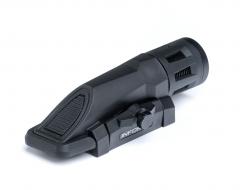 Inforce WML 400 lm Weaponlight. Simple and functional button with a lift-up safety bar.