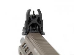 Magpul MBUS Sight, Front. Simple and solid elevation adjustment with detent.