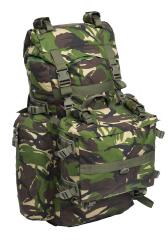 Romanian Combat Rucksack with Daypack, DPM, Unissued. The combinedcapacity of the backplack plus daypack is 90 liters.