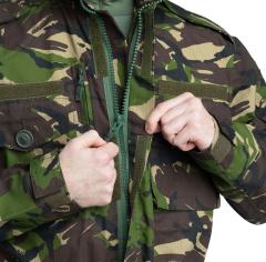 Romanian Field Jacket, DPM, Surplus, Unissued. Proper zipper with a storm flap.