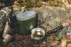 Romanian Two Piece Mess Kit, Aluminium, Surplus. 