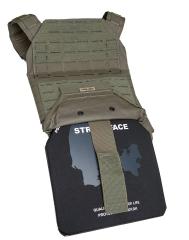 Arbor Arms Minuteman Plate Carrier w. 4" Velcro elastic cummerbund. Use Small-Large SAPI plates for a superior fit with most plate thicknesses