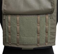 Arbor Arms Minuteman Plate Carrier w. 4" Velcro elastic cummerbund. Quick cummerbund rear mounting with 2 positions for hot and cold weather clothing