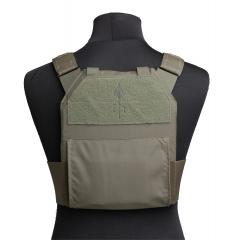 Arbor Arms Minuteman Plate Carrier w. 4" Velcro elastic cummerbund. Large loop field front and back for patches