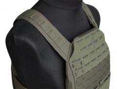 Arbor Arms Minuteman Plate Carrier w. 4" Velcro elastic cummerbund. 25 mm (1") webbing on shoulder straps for PTT, tubes, wiring, antennae...