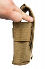 London Bridge Trading M4 Single Mag Pouch, Coyote Brown, Surplus. An elastic band keeps even single magazines securely in the pouch