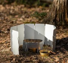 AB Field Stove Foldable Windshield, Aluminum.