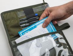 Särmä TST Map Pouch. The inside window pocket fits smaller papers and notebooks.