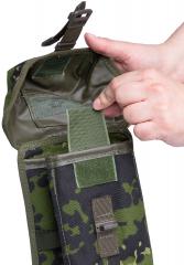Danish M96 Canteen Pouch / General Purpose Pouch, Surplus. Fold this tab in between the hooks and loops to disable that closure feature.