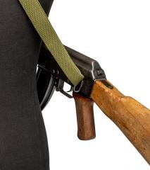 Chicom Type 56 Sling, AK, Surplus. The canvas loop goes through the sling swivel at the rear.