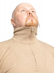 British Norgie Field Shirt, FR, Desert, Surplus. High turtleneck with zipper.