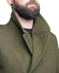 Polish Greatcoat, Green, Unissued. The collar can be lifted for impersonating the secret state police.