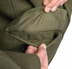 Polish Greatcoat, Green, Surplus, Unissued. Hip pockets have been sewn shut but you can easily cut them open.