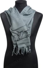 Swiss Scarf, Gray, Surplus. Thanks to the length, the scarf can be worn in a multitude of ways.