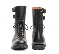 French BM65 double buckle boots, black, surplus, unissued.