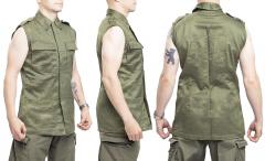 Dutch Sleeveless Jacket, Olive Green, Surplus.