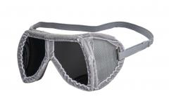 Dutch Folding Sunglasses, Surplus. Plastic lenses and metal mesh on the sides.