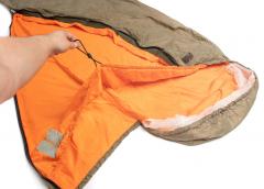 Czech Summer Sleeping Bag, Surplus. Thermal collar with drawcord at the shoulders.