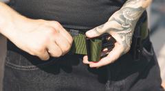 Hobo Belt System, No Buckle, 120 cm. The buckles aren't included. This is just to show you what magical stuff you can make. The pic has a 40 mm ITW Tri-Glide buckleand a 50 mm ITW DWSR buckle.