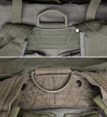 French F1 Combat Rucksack, Surplus. The pack can have a metal or plastic D-ring.