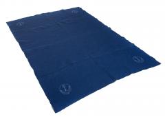 Italian Navy Wool Blanket, Blue, Surplus.
