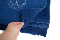 Italian Navy Wool Blanket, Blue, Surplus.