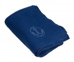 Italian Navy Wool Blanket, Blue, Surplus. 