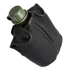 Dutch 1Q Canteen with Pouch and Cup, Black, Surplus.